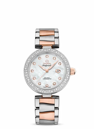 Omega LadyMatic Co-Axial 34 Stainless Steel / Sedna Gold / Diamond / MOP / Bracelet 425.25.34.20.55.004 (42525342055004)